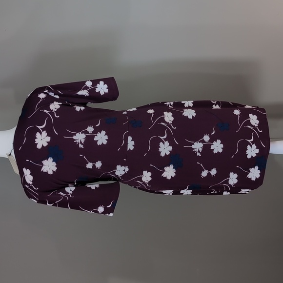 Banana Republic Purple Floral Midi Dress - Picture 4 of 6